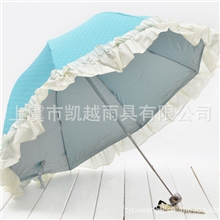 雨伞批发拱形三折伞银胶防晒遮阳蕾丝三折遮阳伞