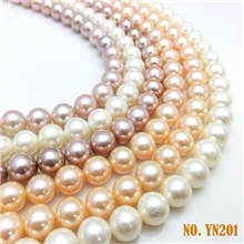 加工定制外贸出口天然淡水珍珠项链9-10mm大珍珠诸暨厂家供货