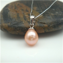 【代理加盟】天然韩版珍珠吊坠/7MM珍珠项链/出口珍珠饰品批发