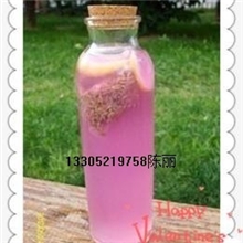 供应木塞口花茶玻璃瓶奶茶冷泡茶专用玻璃瓶330毫升