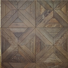 柞木拼花碳化拉丝三层实木复合地板花色丰富寿命长健康环保