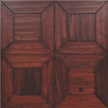 奈菲特黑胡桃手刮拼花（四方花型）地板--桃红色