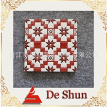 陶瓷地砖手绘砖欧式凹凸面园林砖地中海风格楼梯小花砖100*100mm