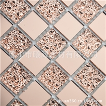 佛山玻璃马赛克镜面马赛克粉镜粉钻电视背景墙KTV厂家直销