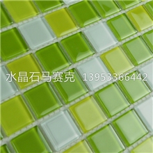 高级装修环保材料黄绿色玻璃马赛克背景墙[H4004]