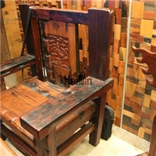 船木吧台背椅船木单人沙发老船木古船木旧船木船木靠背椅