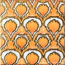 【法兰波仕】黄色镀金凤尾图抛金砖/抛晶砖特价批发背景墙瓷砖