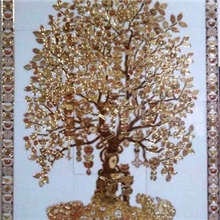 佛山厂家直销陶瓷艺术抛晶砖金钱树0.9X1.2米