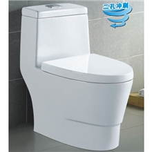 【推荐，正品】双孔漩冲刷马桶座便器8024坐厕坐便器纯白不退色