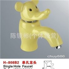 高档洗面盆陶瓷水龙头，冷热面盆龙头，动物陶瓷水龙头批发