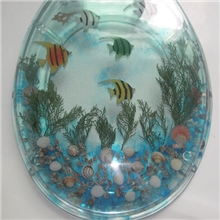 厂家直销18寸彩色透明马桶盖，出口欧美质优价廉的座厕坐便器盖板