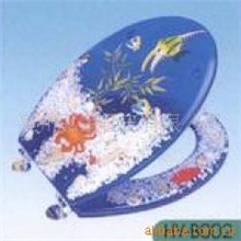 厂家直销出口欧美18寸彩色透明树脂马桶盖，座便器座厕盖板