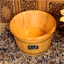 供应香柏木26高洗脚桶加厚包边足浴桶泡脚盆