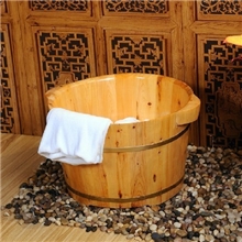 供应香柏木26高洗脚桶单边双耳泡脚桶足浴桶