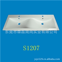 广东人造石厂定制高亮光胶衣盆树脂洗手盆出口浴室柜薄边盆