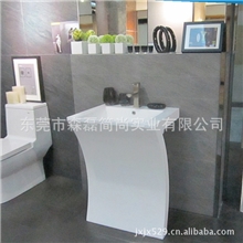 广东人造石厂高品质连体洗手盆亚克力立柱盆厨房盆