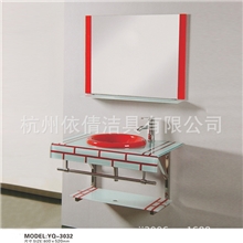 【厂家直销】外贸品质高级整套玻璃洗手盆glasscabinet