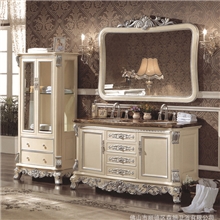 高档欧美式浴室柜、家用浴室柜、仿古橡木浴室柜O-117