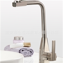 广东拉丝锌合金厨房菜盆冷热水龙头/凸型八角水龙头/炫风雨洁具