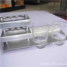 供应卫生间太空铝双杯牙刷架