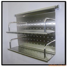 纯正不锈钢双层置物架/厨房挂架调味架配管座