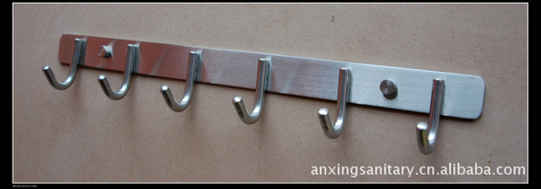 挂钩不锈钢挂钩门后挂钩6位多功能挂钩现货