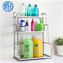 厂家热销厨房不锈钢置物架厨卫多用三层梯形置物架调味架W3032