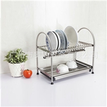 精品推荐厨房台面碗碟架双层沥水碗碟架家用沥水架子