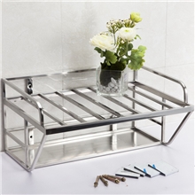 专业销售厨房双层不锈钢微波炉架微波炉托架创造高雅家居生活