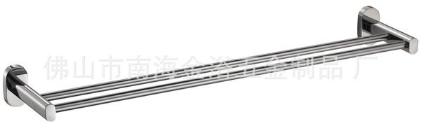 [厂家直销]新款椭圆管304不锈钢毛巾双杆浴室五金浴室挂件