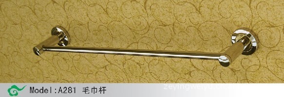 广东泽颖卫浴批发A281毛巾杆（钛金座）不锈钢挂件卫浴挂件