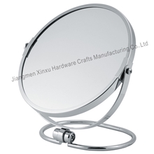 厂家直销创意镜子化妆镜双面夹片铁线座镜镜子批发