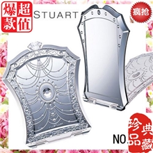 【少女化妆镜PU旋转化妆镜】皮革化妆镜义乌镜子批发