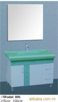 805时尚简约人造玉晶石台面pvc落地浴室柜