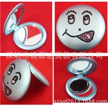 【Fascinate】镶钻系列圆镜两倍放镜化妆镜广告镜子