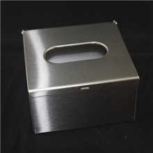 供应抽取式桌面正方形拉丝不锈钢纸巾盒，手纸抽，纸巾抽-两用