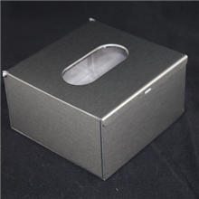 供应抽取式桌面正方形拉丝不锈钢纸巾盒，手纸盒，纸巾抽