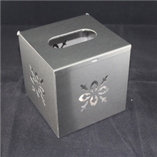 供应抽取式桌面拉丝镂空雕花不锈钢纸巾盒，手纸盒，纸巾抽