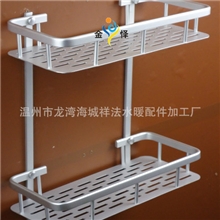 金怿洁具厂家直销太空铝长方形铝板篮浴室挂件