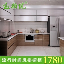 高分子整体橱柜定做石英石台面柏优厂家生产直销