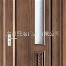 百叶门玻璃门厨房首选实木门系列佛山十大木门品牌首选冠洛