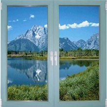 彩色塑钢门窗，推拉、平开门窗，海螺、实德塑钢门窗