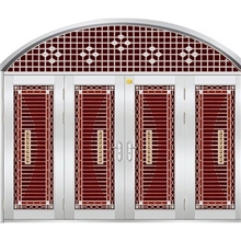 任丘市盛安不锈钢门窗厂生产不锈钢门不锈钢楼宇门各种防盗门等