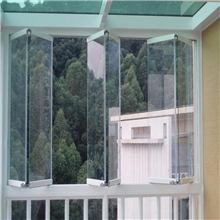 防盗通风隔热厂家直销铝合金玻璃折叠窗钢化玻璃窗折叠窗