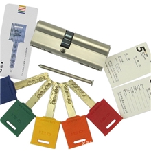 CEI五彩锁383T55+80MM凸轮双开超B级防盗锁芯