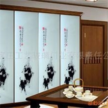 厂家供应各种推拉壁柜门，推拉门，衣柜门，强化烤漆玻璃门(图)