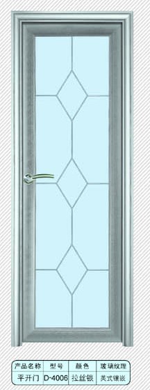 厂家直销铝合金门窗---1.0/1.2mm厚银弧平开门