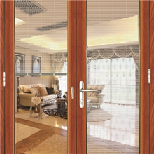 铝合金门窗--75重型对开门可配百叶