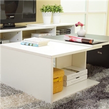 新款黑白组合时尚简约茶几韩式伸缩2.5加厚板宜家风格茶几