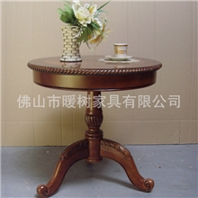 暖树家具欧式实木茶几厂家直销小圆桌电话几边几